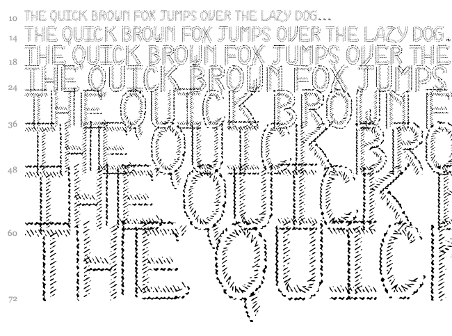 HKH Cold Cactus font waterfall